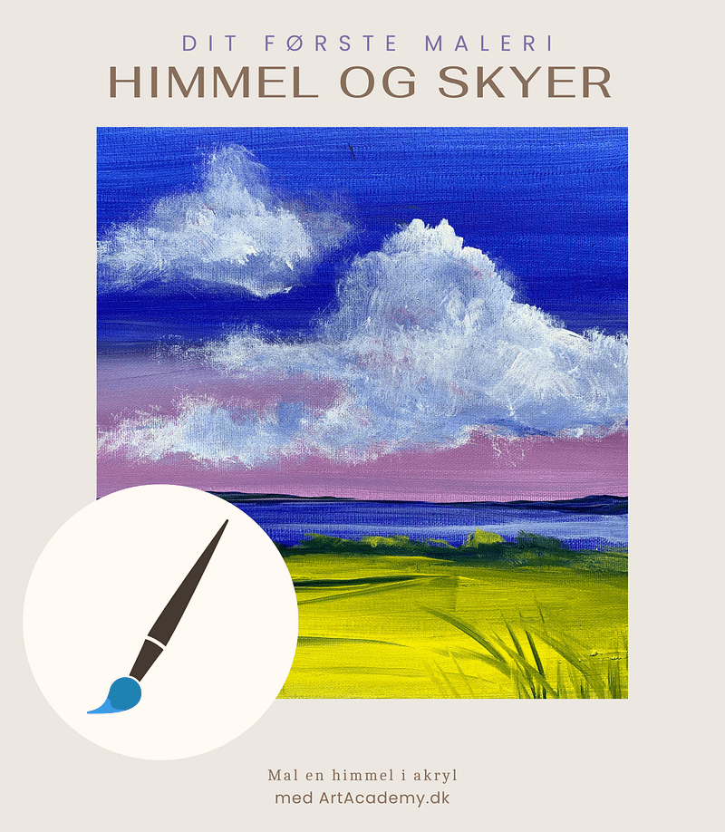 Dit første maleri - Himmel og skyer